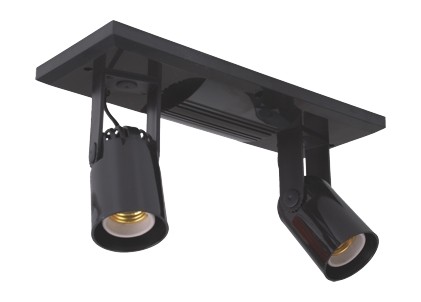 Spot Beta chico 2 luces base rectangular
