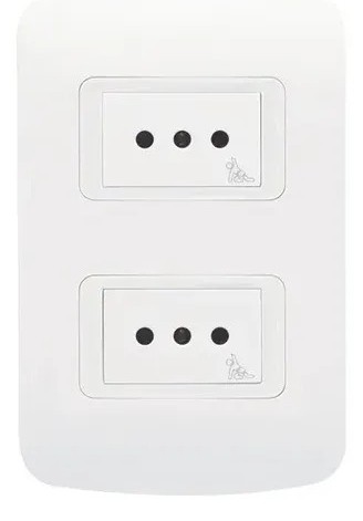 Toma doble con plaqueta flow pack – Atenea Molveno