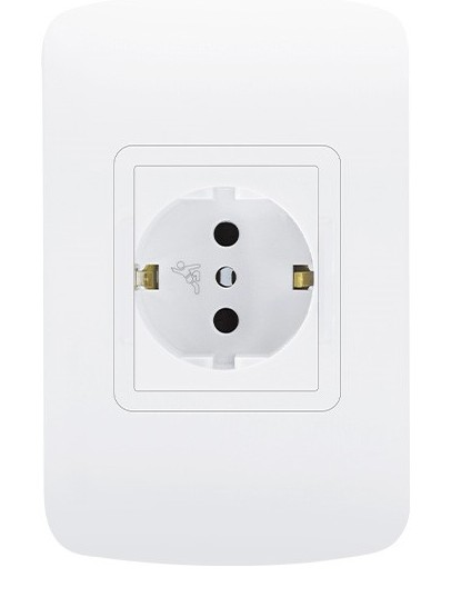 Toma schuko con plaqueta flow pack – Atenea Molveno