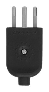 Ficha 3 patas 10 A negra – Electraline