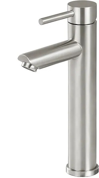 Grifería de lavatorio palito satin 31 cm acero inoxidable monocomando Wico 35 mm