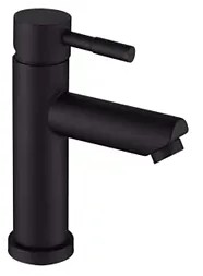 Grifería de lavatorio palito negro 24 cm acero inoxidable monocomando Wico 35 mm
