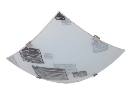 Plafón vidrio cuadrado diseño rayado