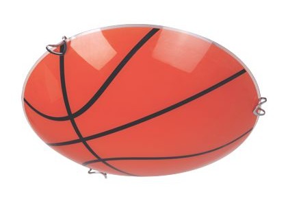 Plafón de vidrio diseño pelota de basketbal