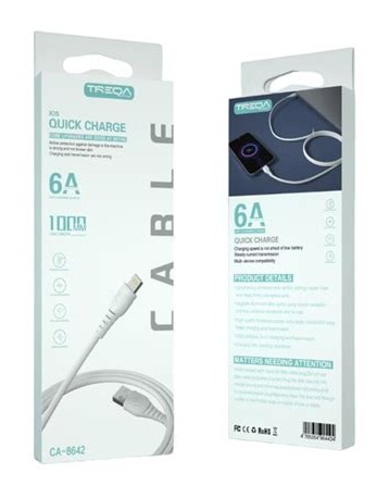 Cable Treqa iOS datos y carga 1 m carga rápida