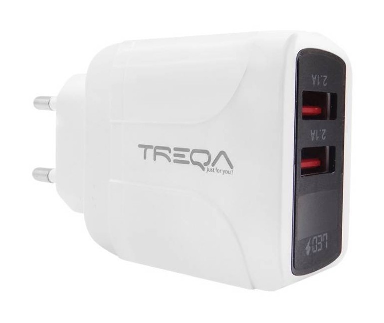 Cargador Treqa USB con display 2,1
