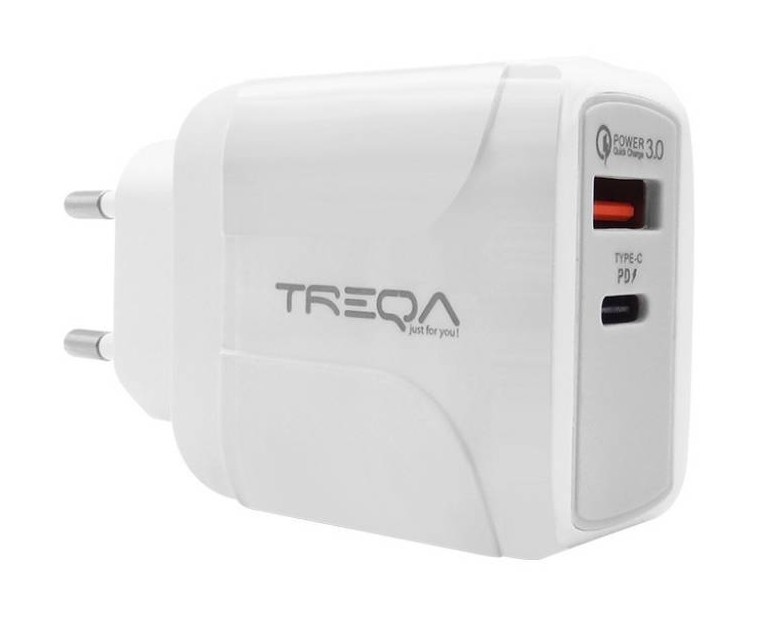 Cargador Treqa USB + tipo c