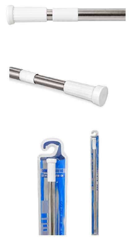 Barrote para cortina de baño extensible en acero inox. - modelo EG0904