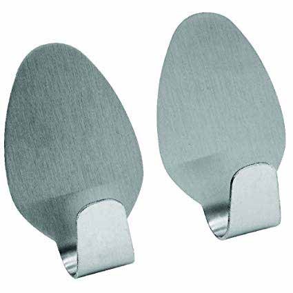 Percha de acero inoxidable autoadhesivas x 2