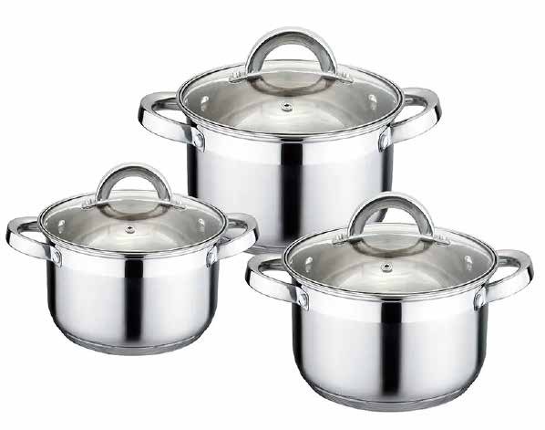 Olla de acero inoxidable con triple fondo 11,8 L