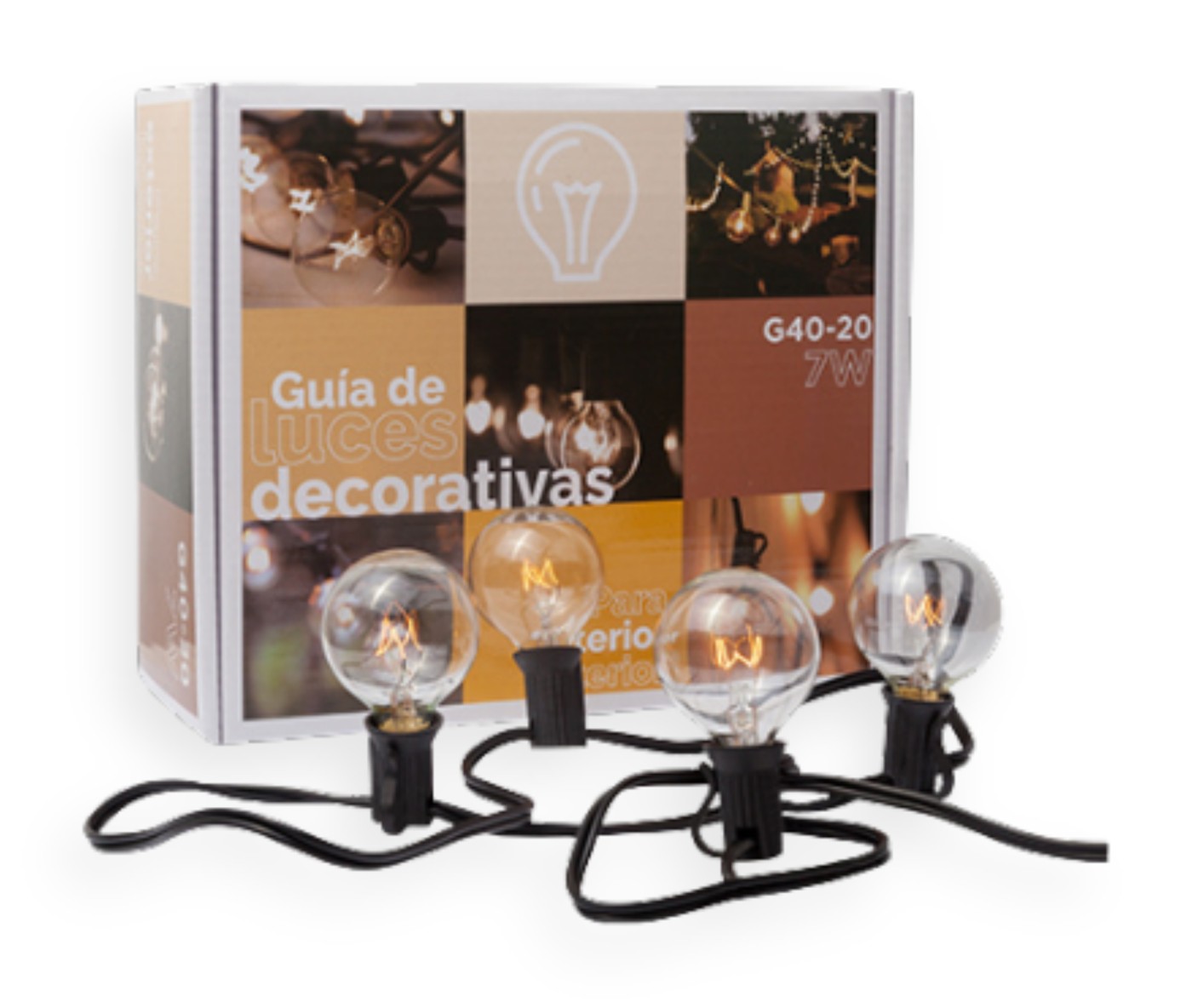 Guía de 20 luces de filamento Niza G40-20