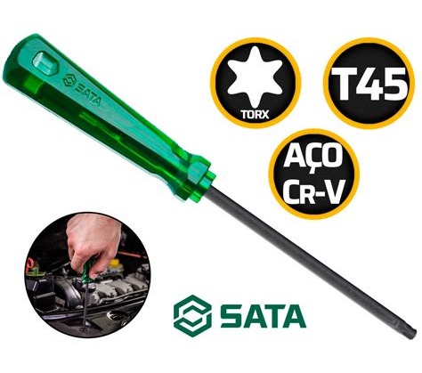 Llave Torx T45 de punta recta magnética Sata ST61477
